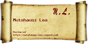 Mutshausz Lea névjegykártya